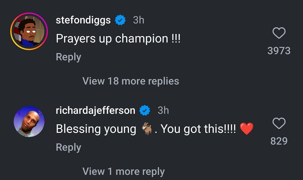 Jayson Tatum receives support from friends and family. (Credits: Jay Tatum)
